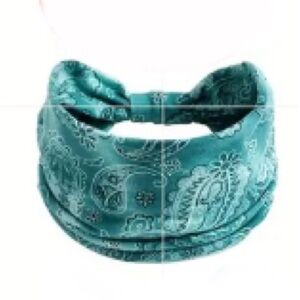 Tie Dye Teal Green Wide Headband